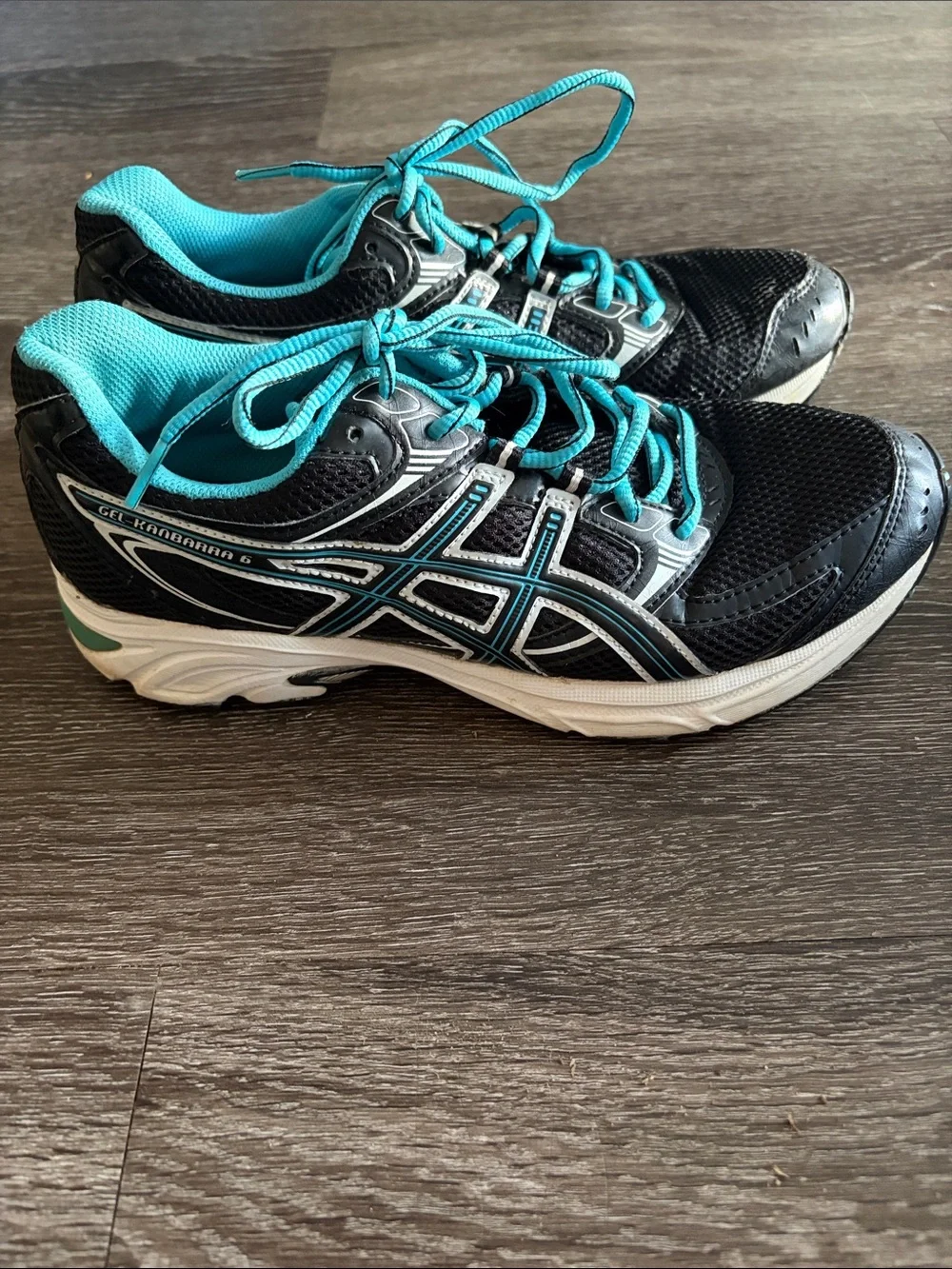Asics Women's Black and Blue Athletic Running Shoes
